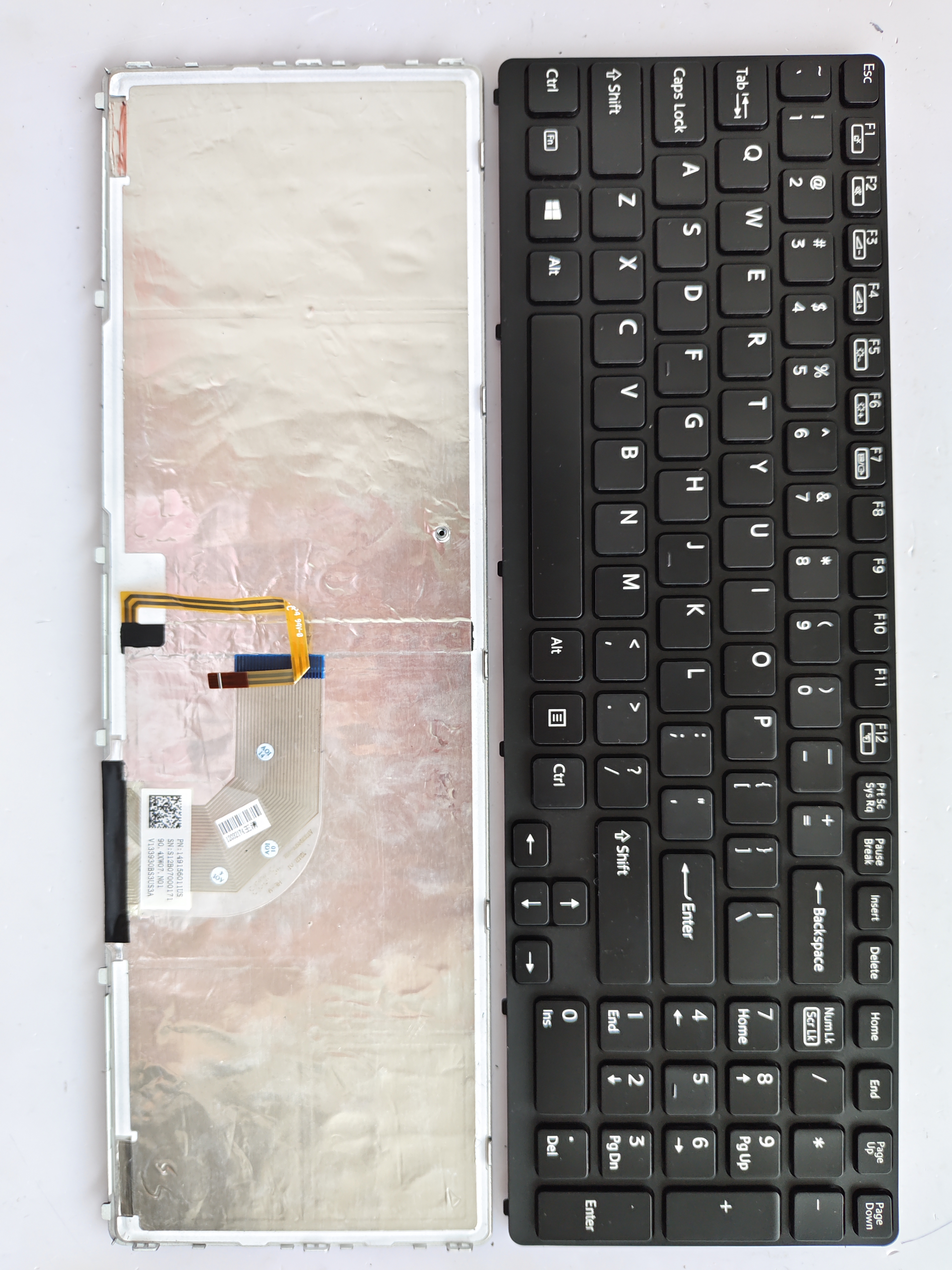 Picture of New Replacement Laptop Keyboard For SONY SVE17 BLACK FRAME BLACK Backlit US Layout